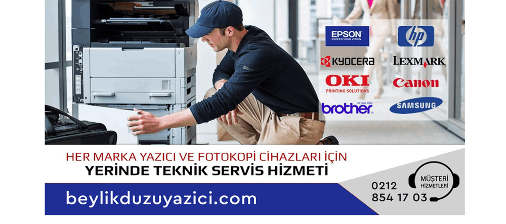 Beylikdüzü Lexmark, Konica Minolta, Pantum, Oki, Xerox, Hp, Brother, Samsung, Kyocera, Canon, Utax, Sharp, Ricoh, Epson, Panasonic ve çok daha fazla marka ve model yazıcı, tarayıcı, fotokopi cihazlarınızın muadil toner, orjinal toner, drum, toner tozu, kartuş, çip, mürekkep, yazıcı, çip ihtiyaçlarınız ile birlikte Yazıcı ve Fotokopi cihazlarınız için teknik servis ve kiralama hizmetleri.