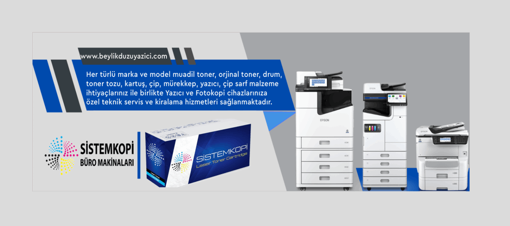 Beylikdüzü Lexmark, Konica Minolta, Pantum, Oki, Xerox, Hp, Brother, Samsung, Kyocera, Canon, Utax, Sharp, Ricoh, Epson, Panasonic ve çok daha fazla marka ve model yazıcı, tarayıcı, fotokopi cihazlarınızın muadil toner, orjinal toner, drum, toner tozu, kartuş, çip, mürekkep, yazıcı, çip ihtiyaçlarınız ile birlikte Yazıcı ve Fotokopi cihazlarınız için teknik servis ve kiralama hizmetleri.